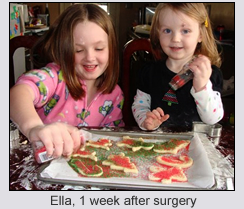 Ella, 1 week after surgery